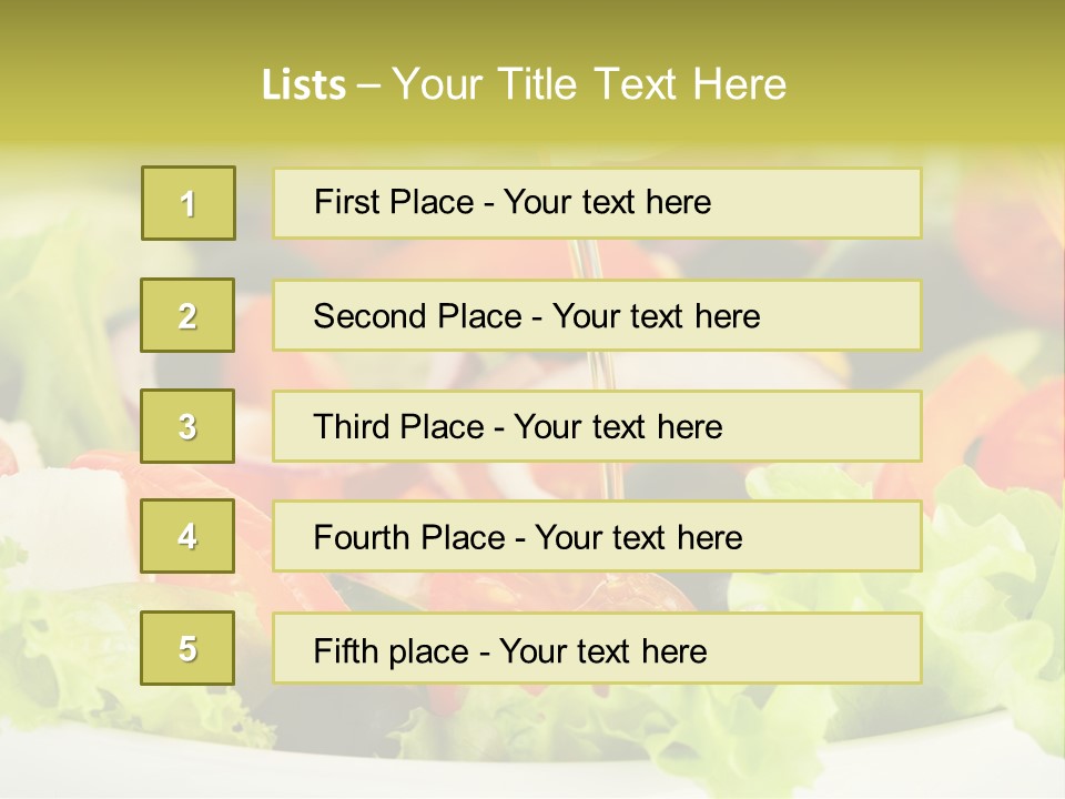 Nutrition Vegetarian Vegetable PowerPoint Template