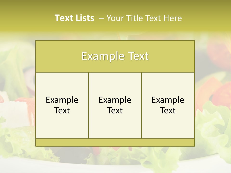 Nutrition Vegetarian Vegetable PowerPoint Template