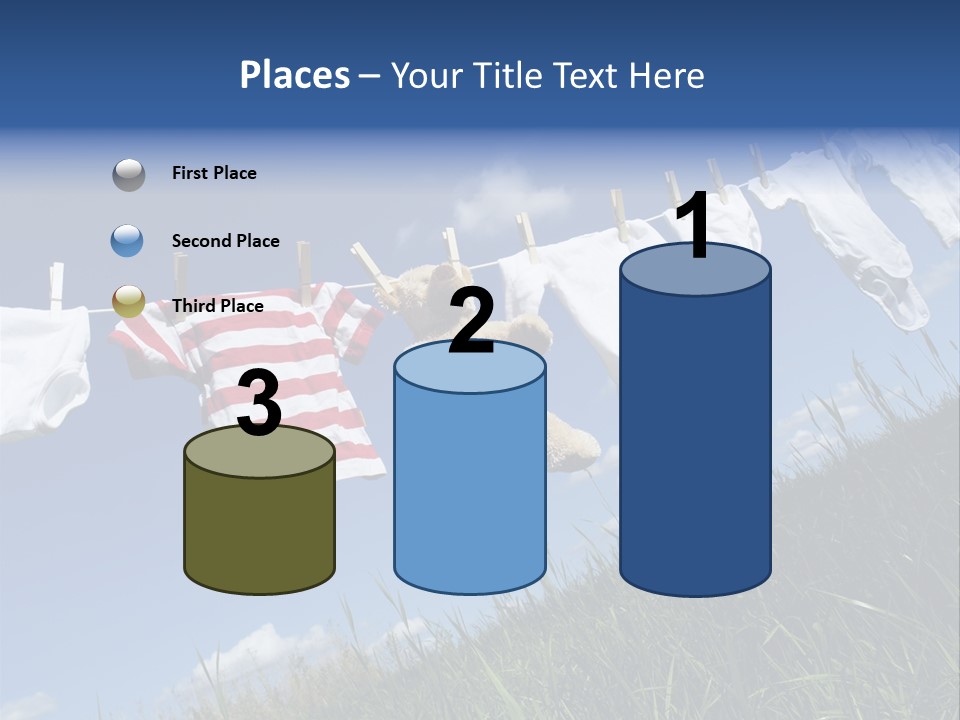 Cute Hanging Clothing PowerPoint Template