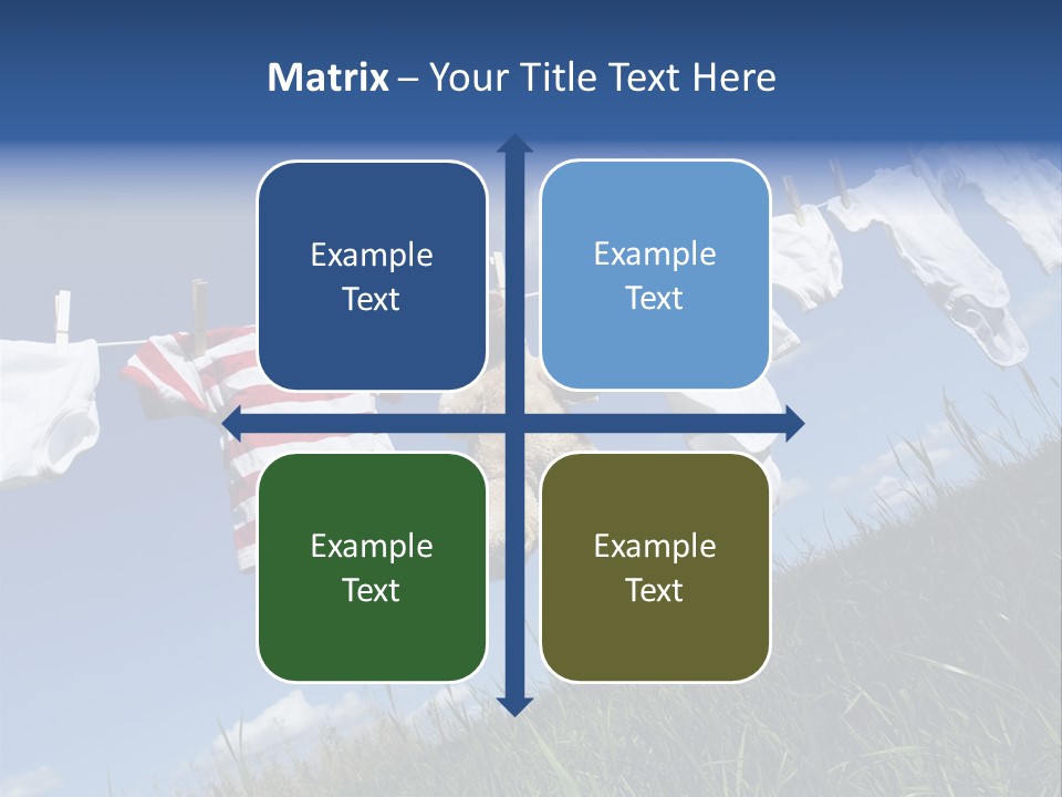 Cute Hanging Clothing PowerPoint Template