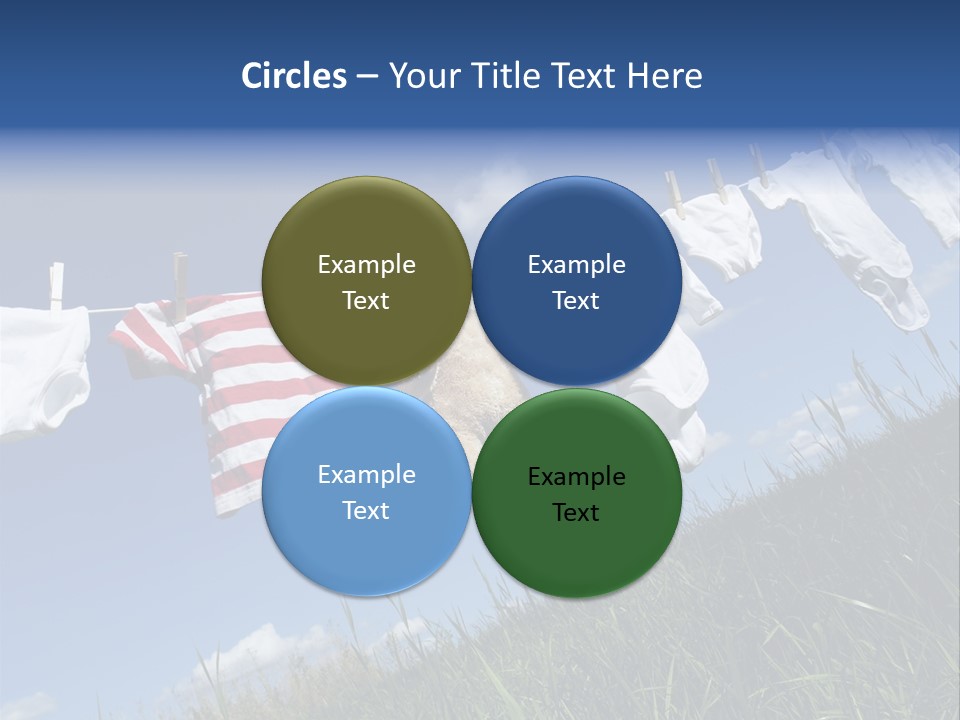 Cute Hanging Clothing PowerPoint Template