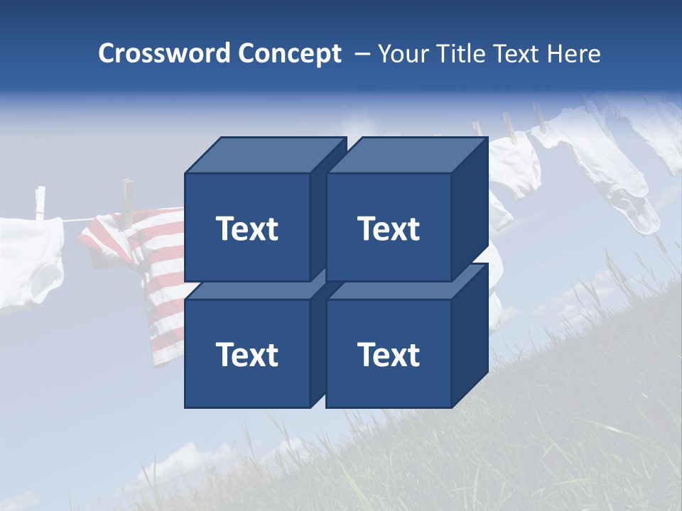 Cute Hanging Clothing PowerPoint Template