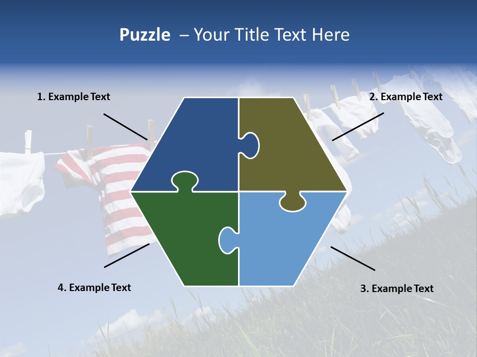 Cute Hanging Clothing PowerPoint Template