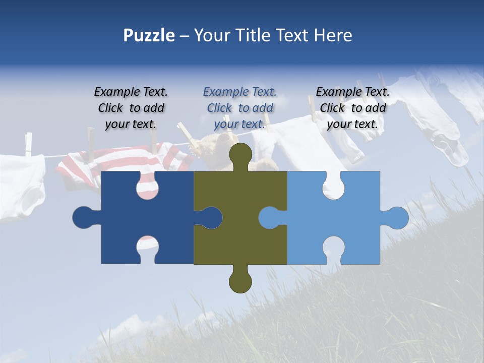 Cute Hanging Clothing PowerPoint Template