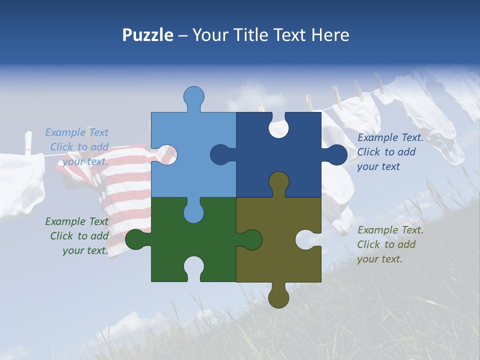 Cute Hanging Clothing PowerPoint Template