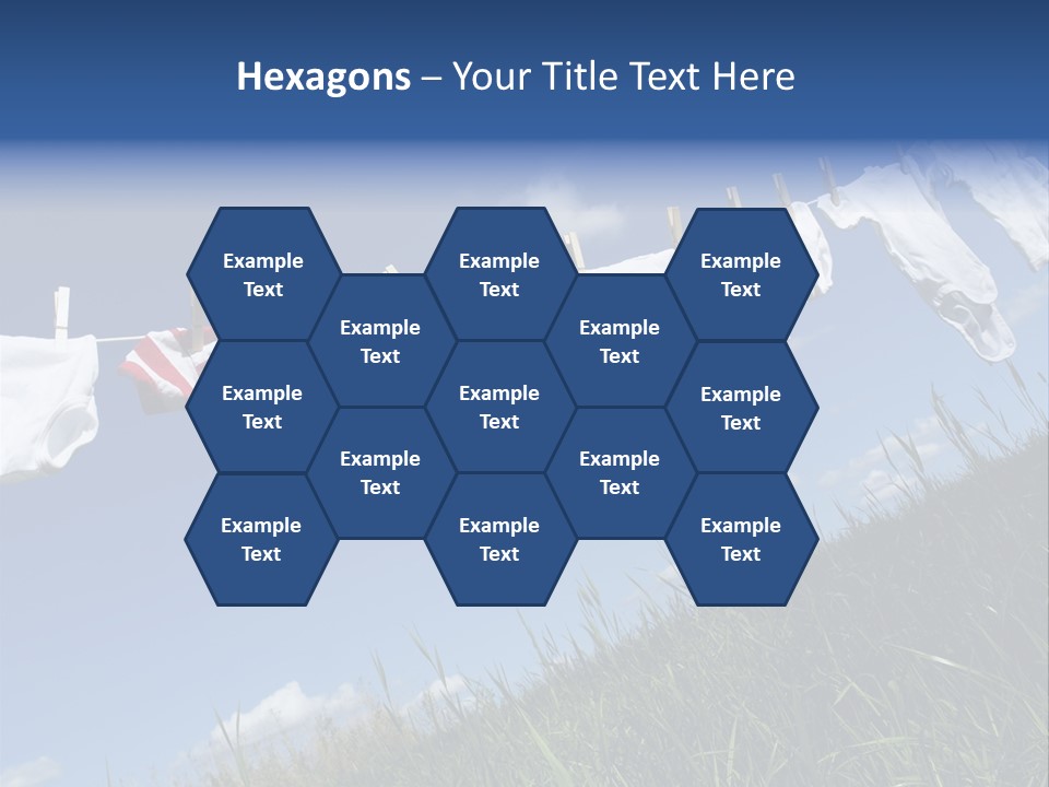 Cute Hanging Clothing PowerPoint Template