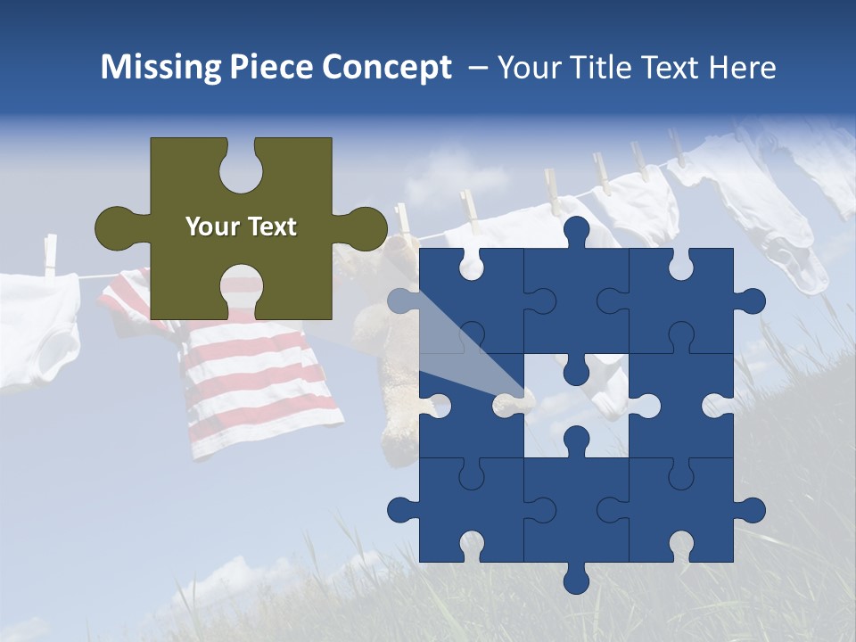 Cute Hanging Clothing PowerPoint Template