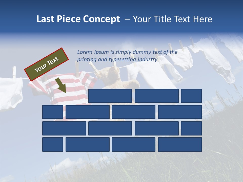 Cute Hanging Clothing PowerPoint Template