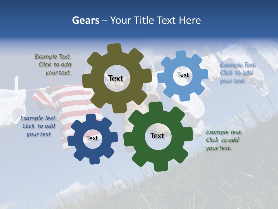 Cute Hanging Clothing PowerPoint Template