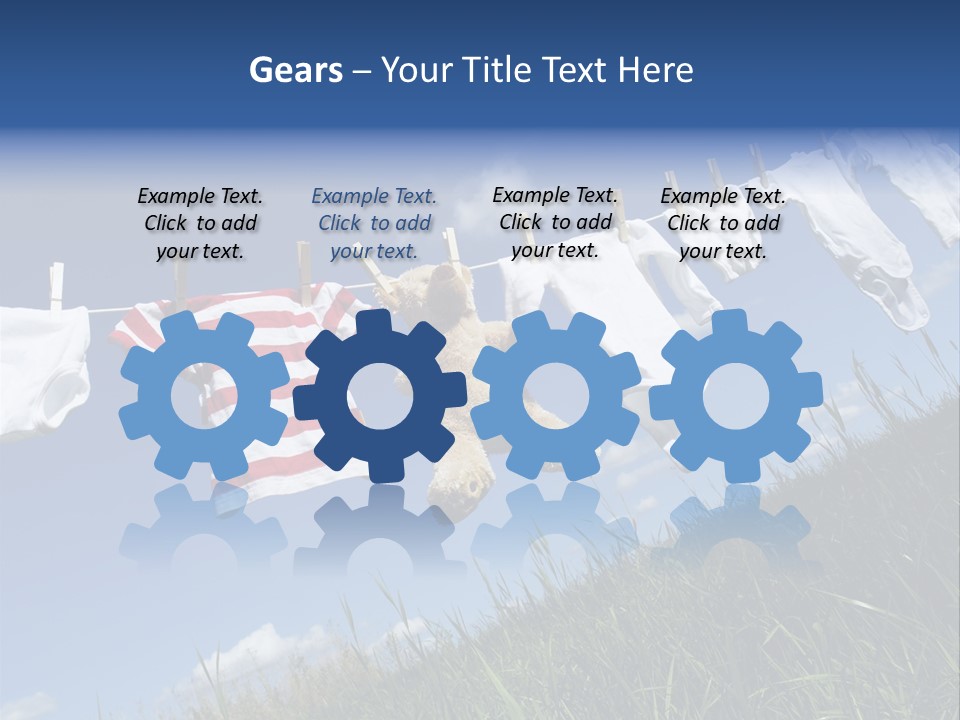 Cute Hanging Clothing PowerPoint Template