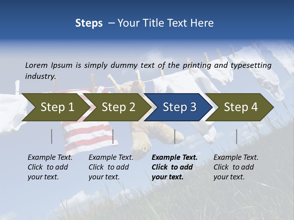 Cute Hanging Clothing PowerPoint Template