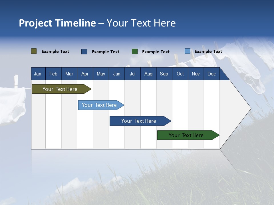 Cute Hanging Clothing PowerPoint Template