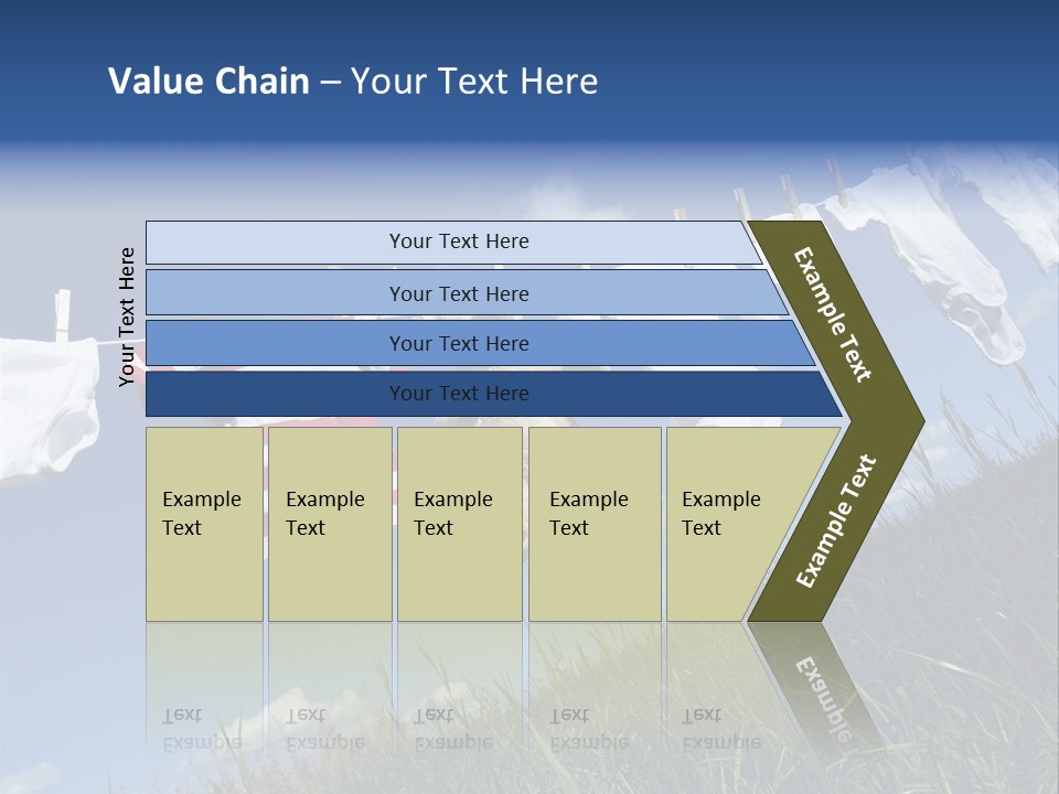 Cute Hanging Clothing PowerPoint Template