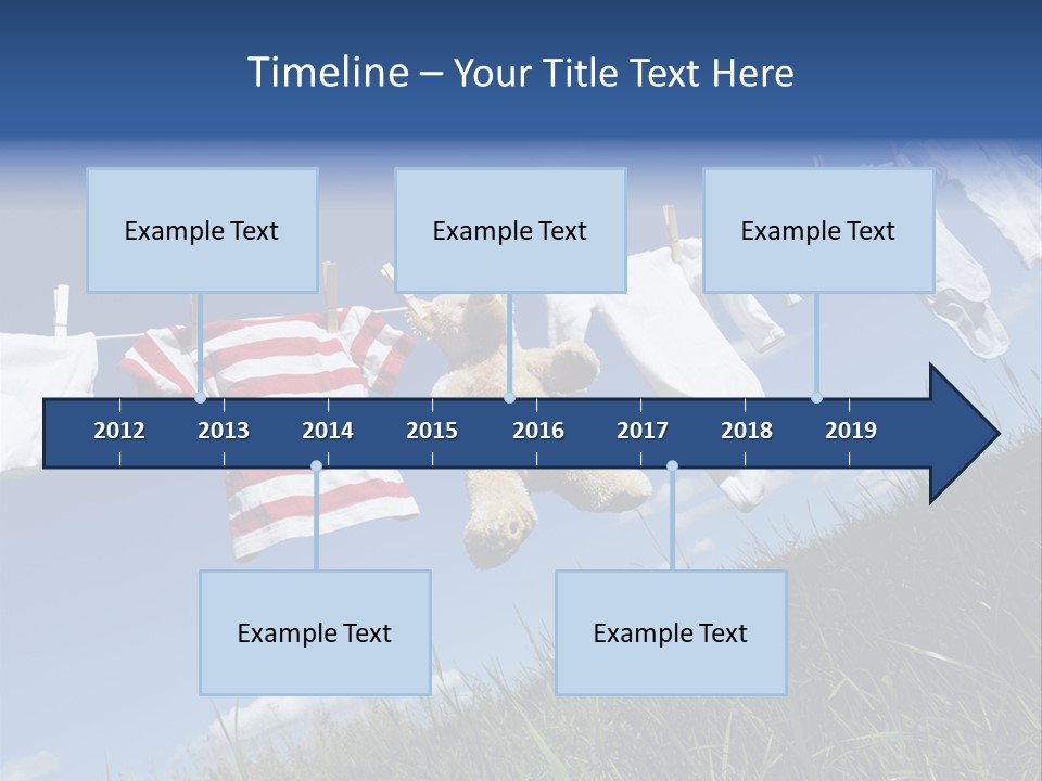 Cute Hanging Clothing PowerPoint Template