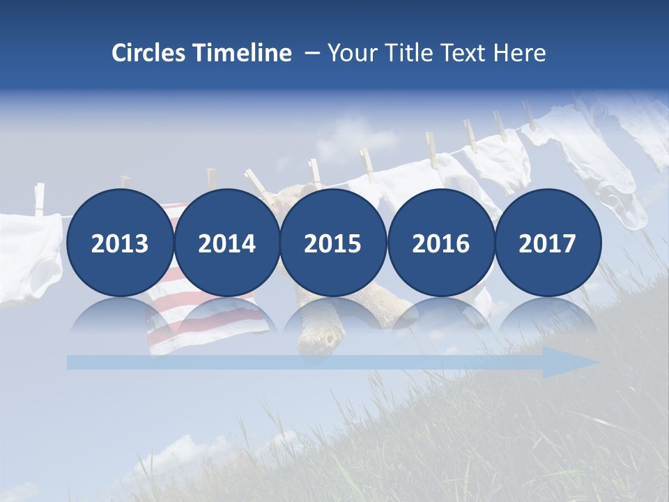 Cute Hanging Clothing PowerPoint Template