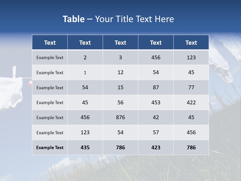 Cute Hanging Clothing PowerPoint Template