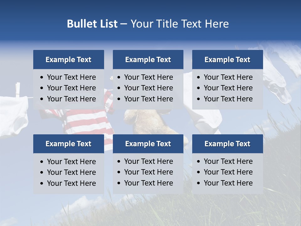 Cute Hanging Clothing PowerPoint Template