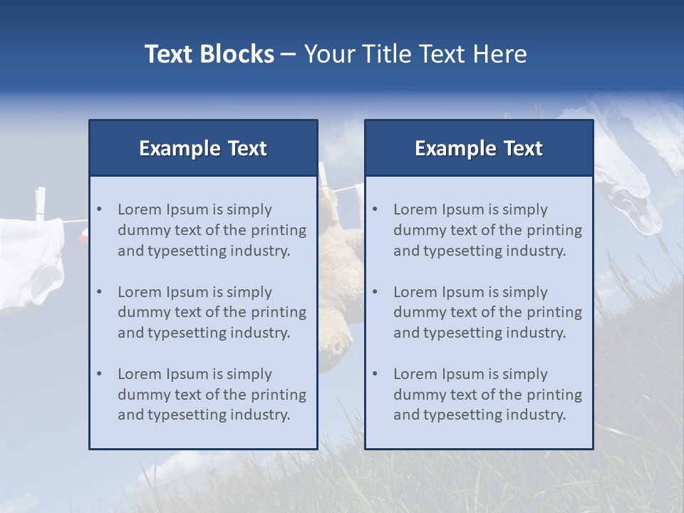 Cute Hanging Clothing PowerPoint Template