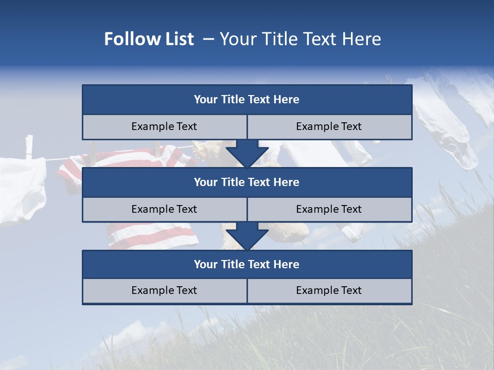 Cute Hanging Clothing PowerPoint Template