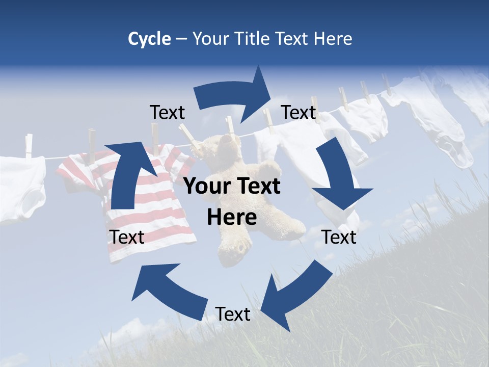 Cute Hanging Clothing PowerPoint Template