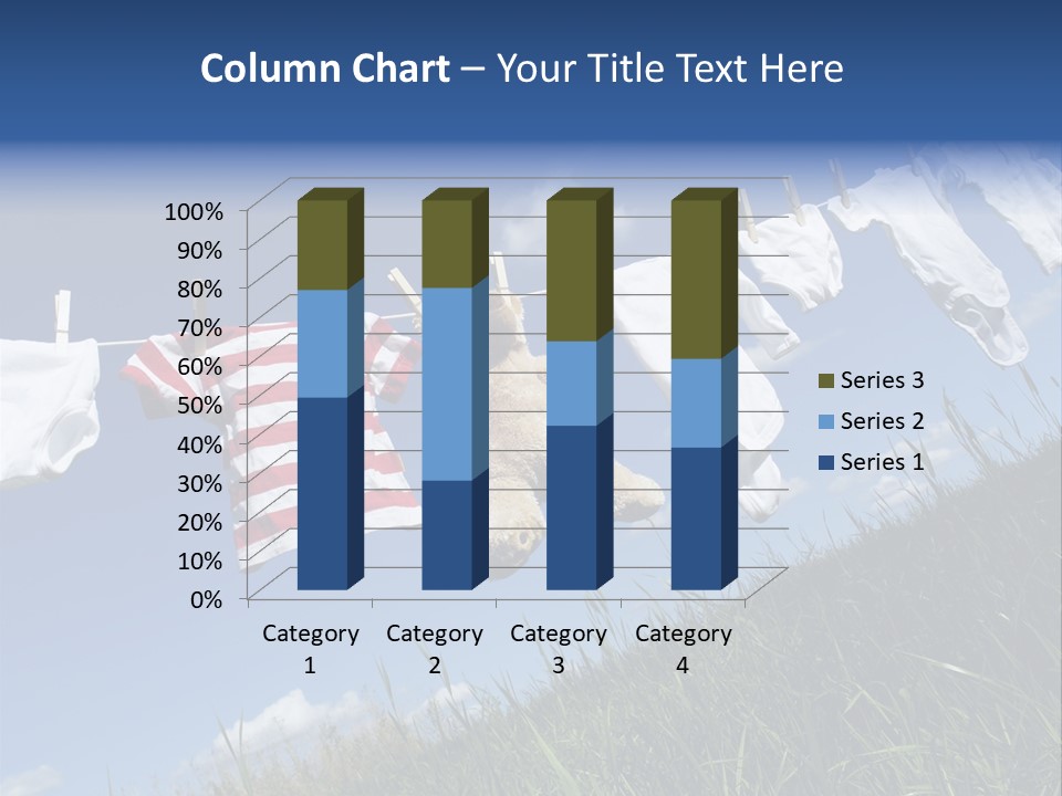 Cute Hanging Clothing PowerPoint Template