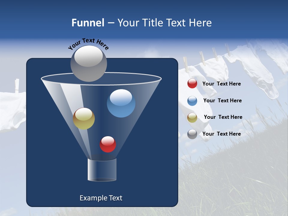 Cute Hanging Clothing PowerPoint Template