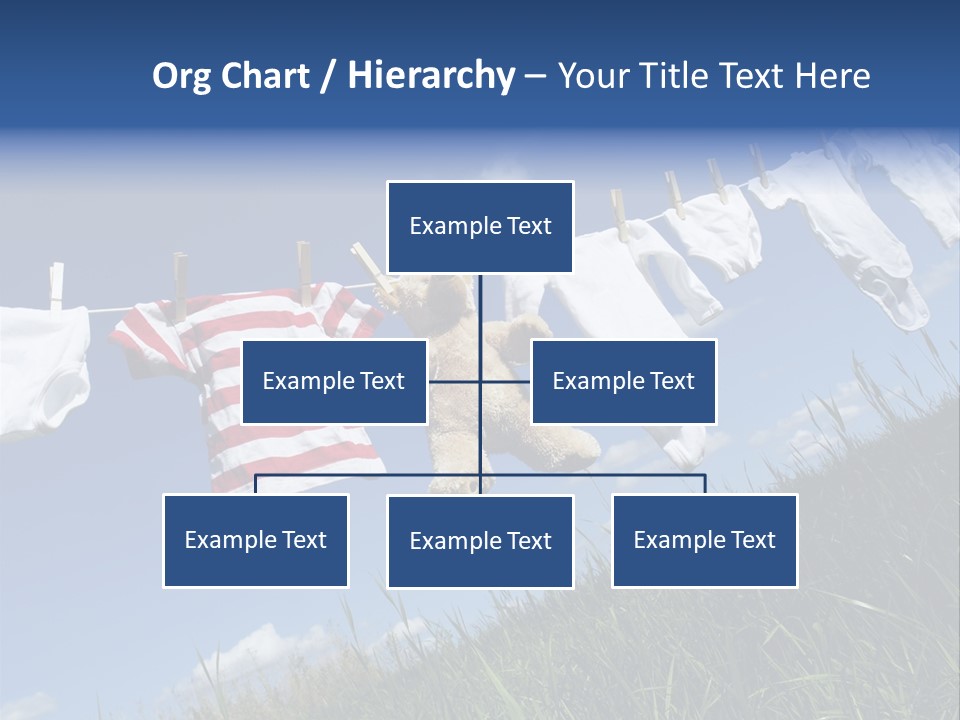 Cute Hanging Clothing PowerPoint Template