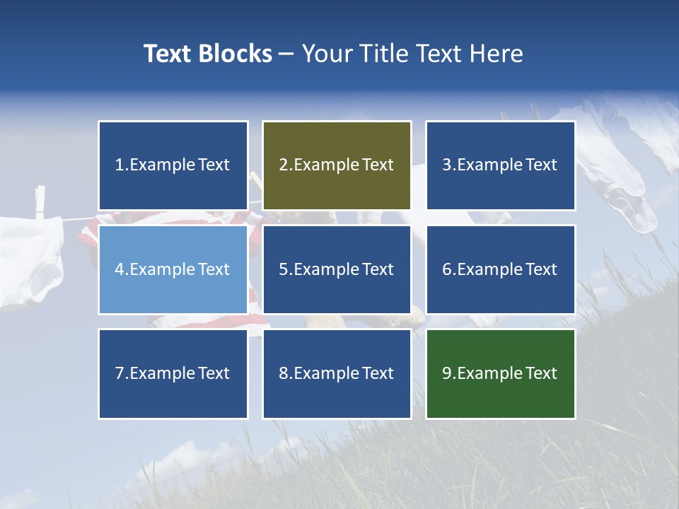 Cute Hanging Clothing PowerPoint Template