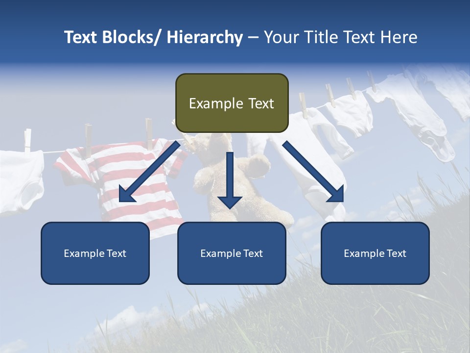 Cute Hanging Clothing PowerPoint Template