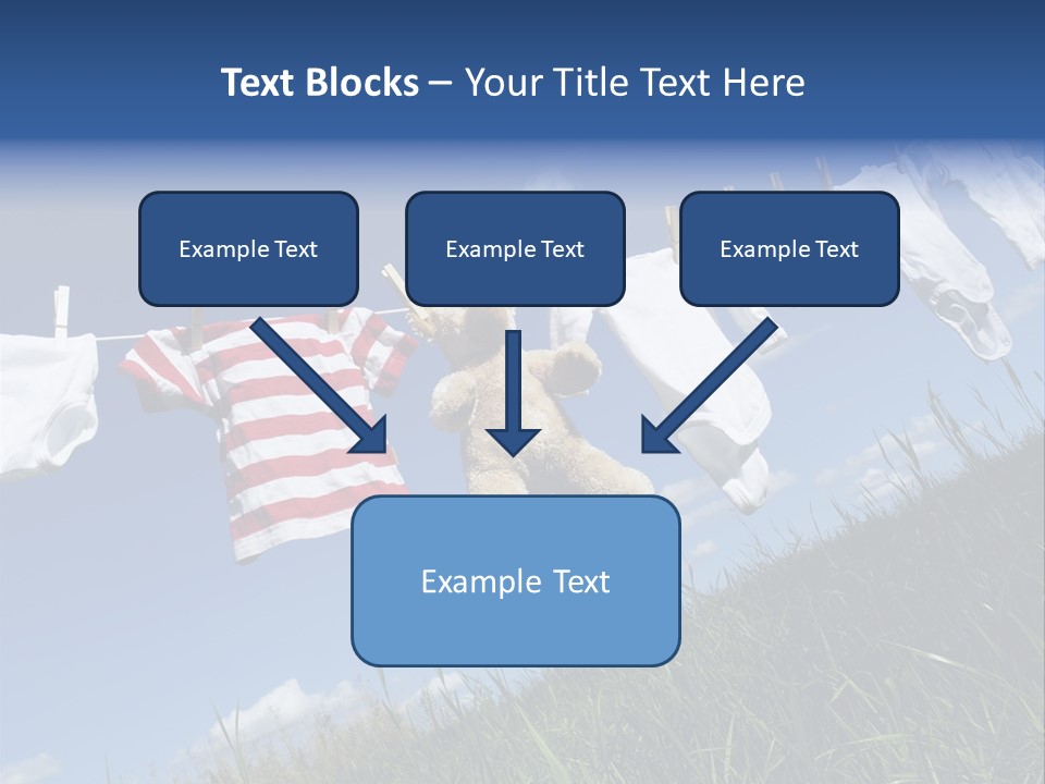 Cute Hanging Clothing PowerPoint Template