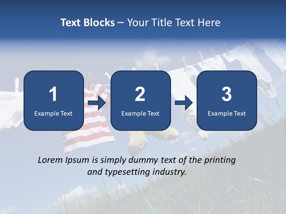 Cute Hanging Clothing PowerPoint Template