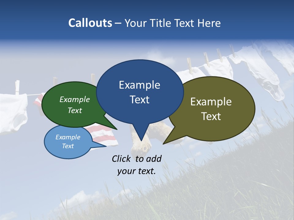 Cute Hanging Clothing PowerPoint Template