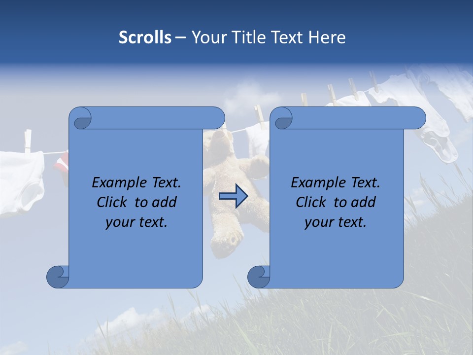 Cute Hanging Clothing PowerPoint Template