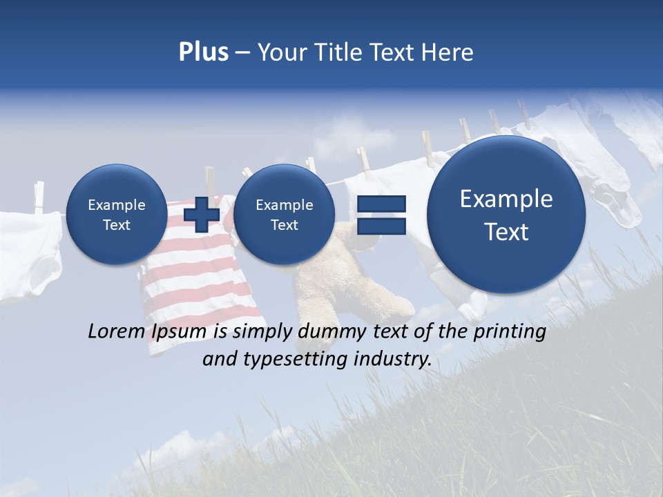 Cute Hanging Clothing PowerPoint Template