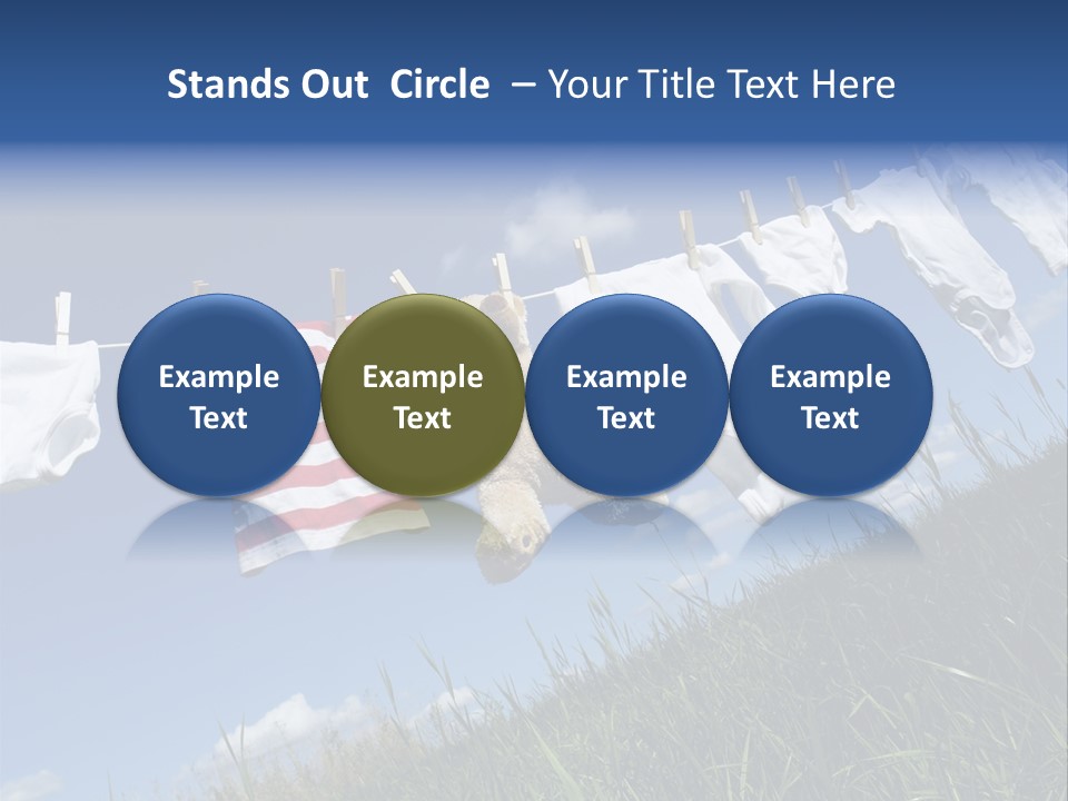 Cute Hanging Clothing PowerPoint Template