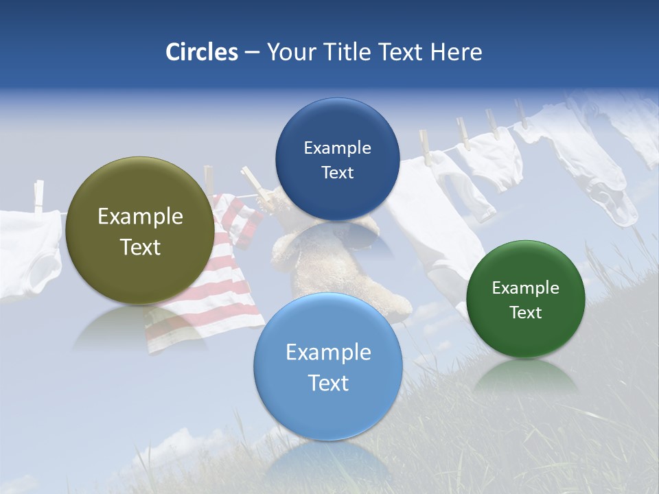 Cute Hanging Clothing PowerPoint Template