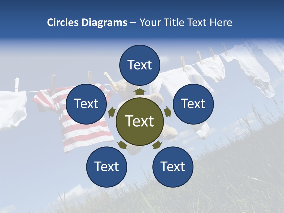 Cute Hanging Clothing PowerPoint Template