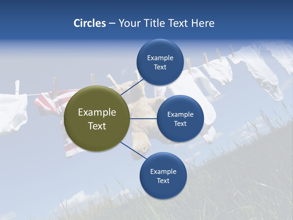 Cute Hanging Clothing PowerPoint Template