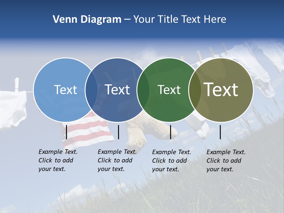 Cute Hanging Clothing PowerPoint Template