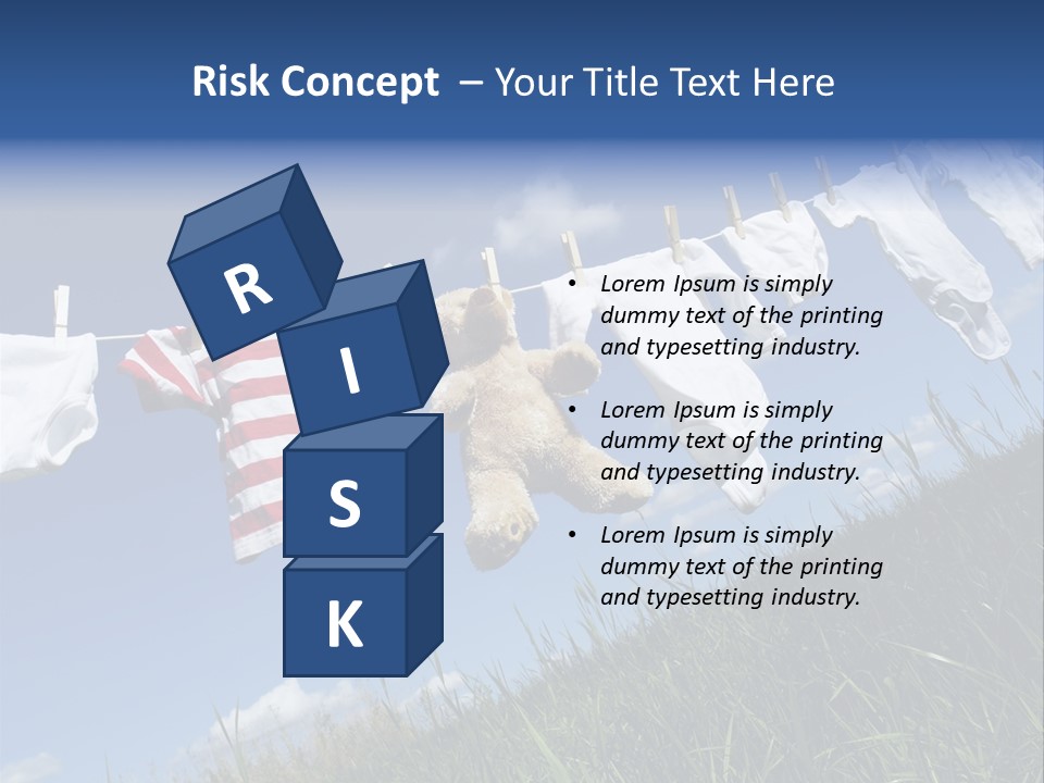 Cute Hanging Clothing PowerPoint Template