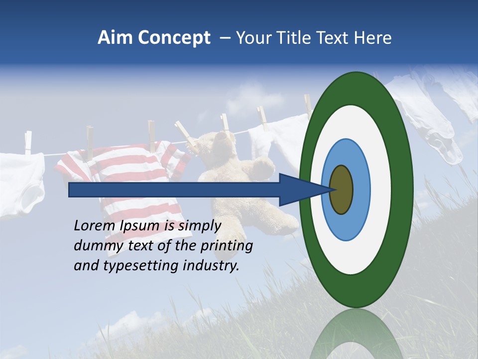 Cute Hanging Clothing PowerPoint Template