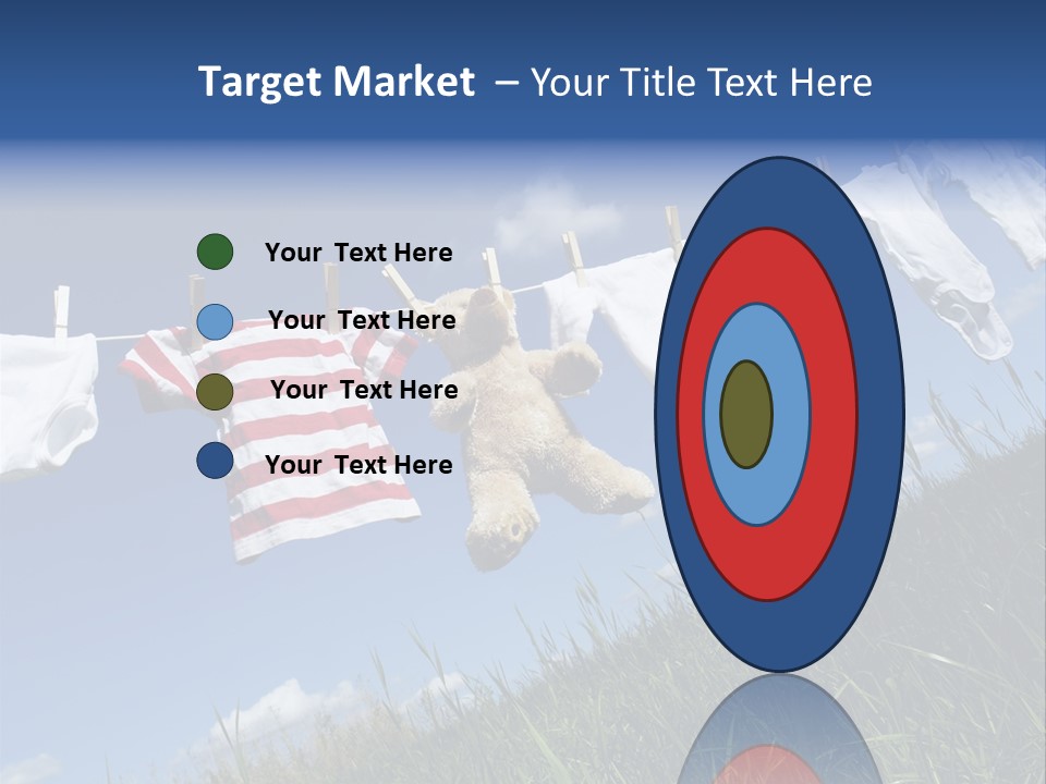 Cute Hanging Clothing PowerPoint Template