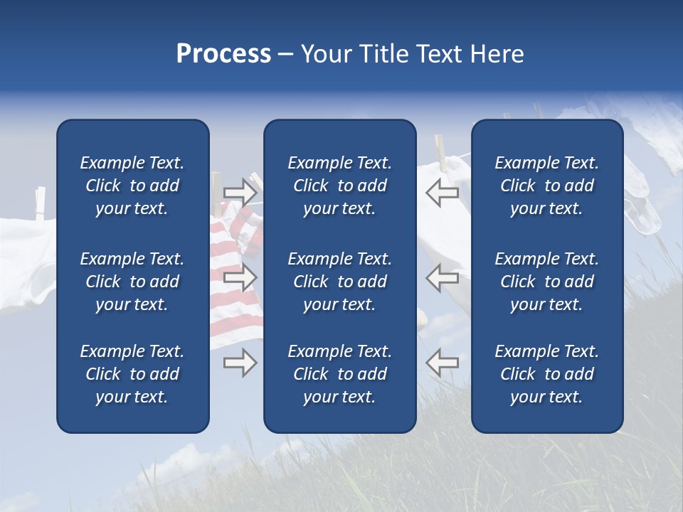 Cute Hanging Clothing PowerPoint Template