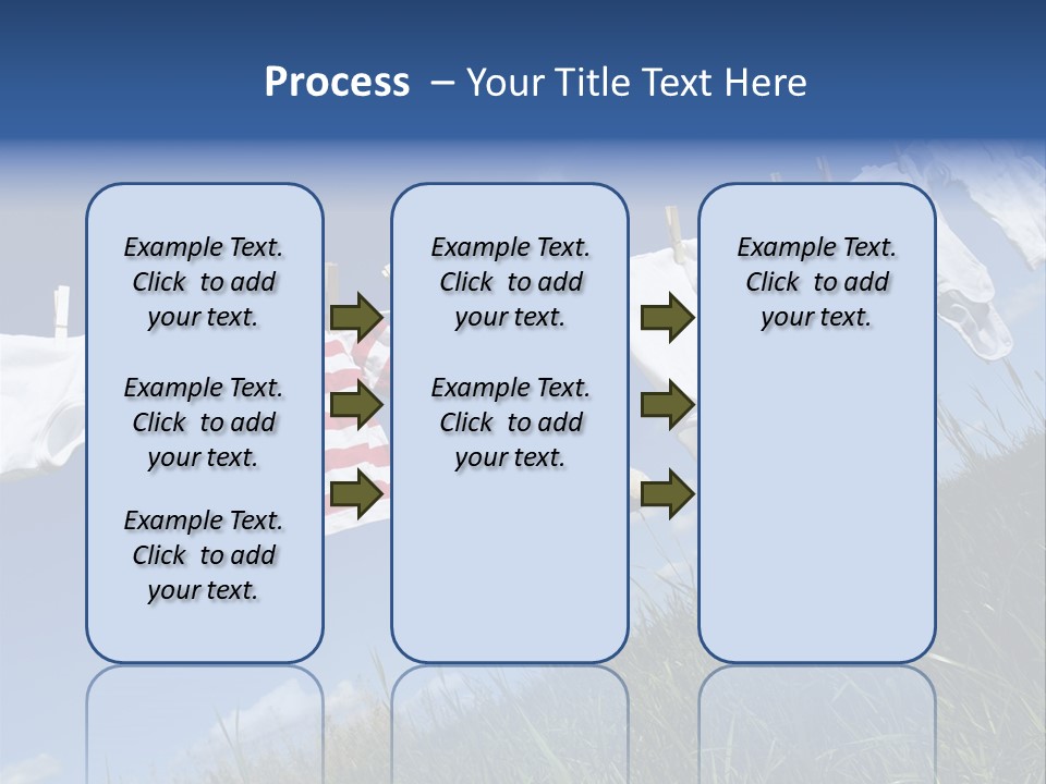 Cute Hanging Clothing PowerPoint Template