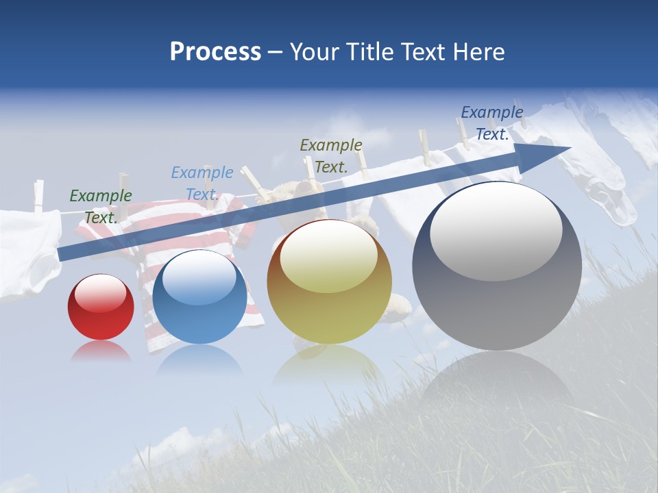 Cute Hanging Clothing PowerPoint Template