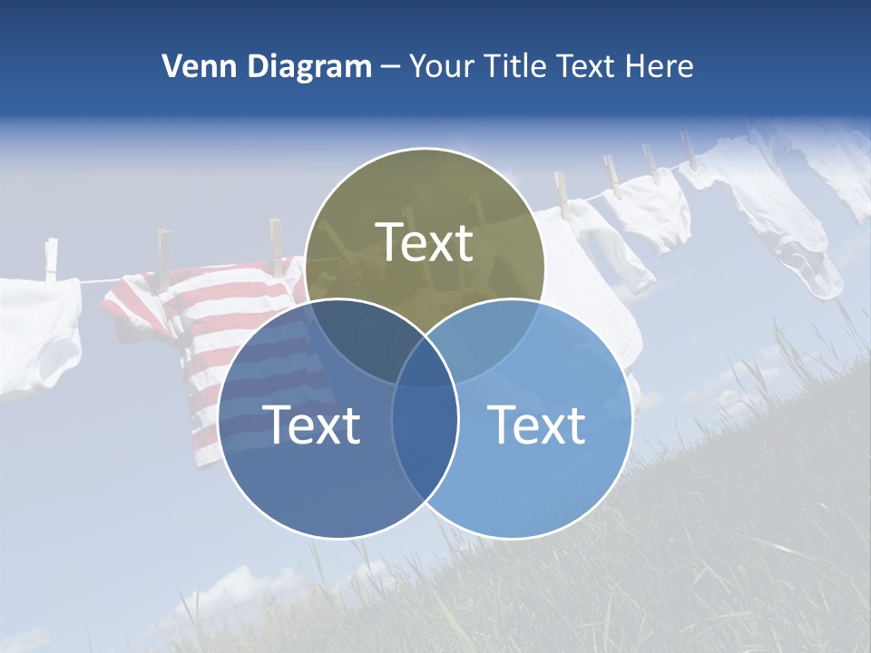 Cute Hanging Clothing PowerPoint Template