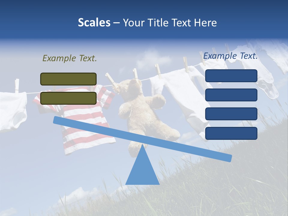 Cute Hanging Clothing PowerPoint Template