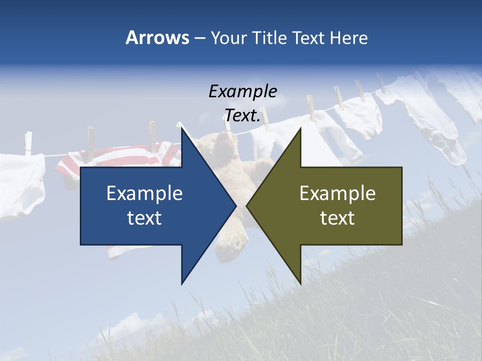 Cute Hanging Clothing PowerPoint Template