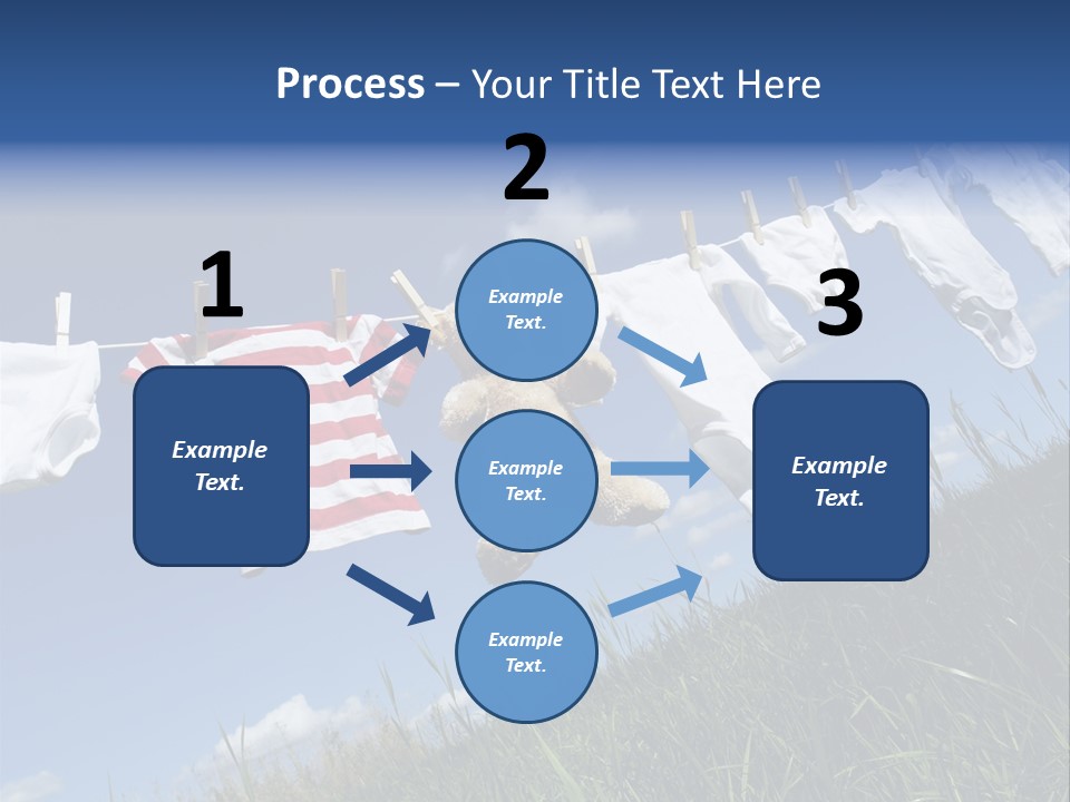 Cute Hanging Clothing PowerPoint Template