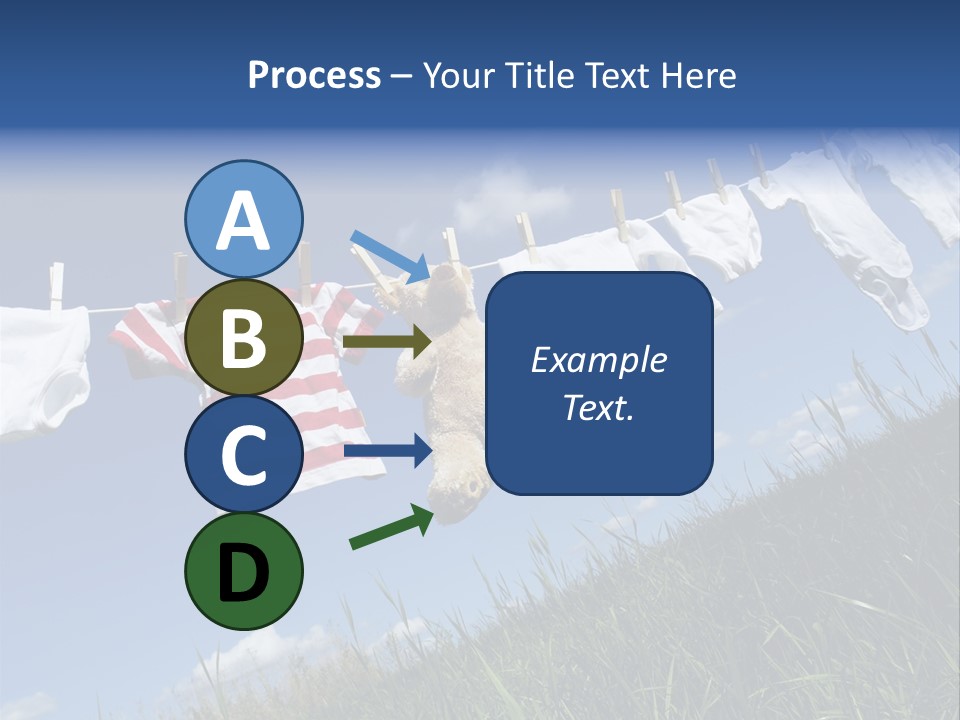 Cute Hanging Clothing PowerPoint Template